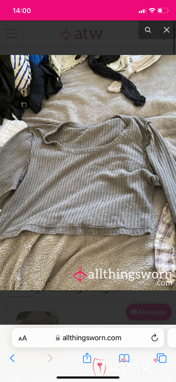Grey Crop Top