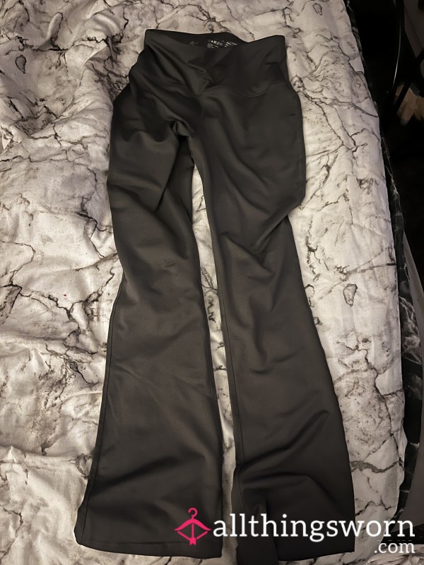 Grey Flared Gym Leggings