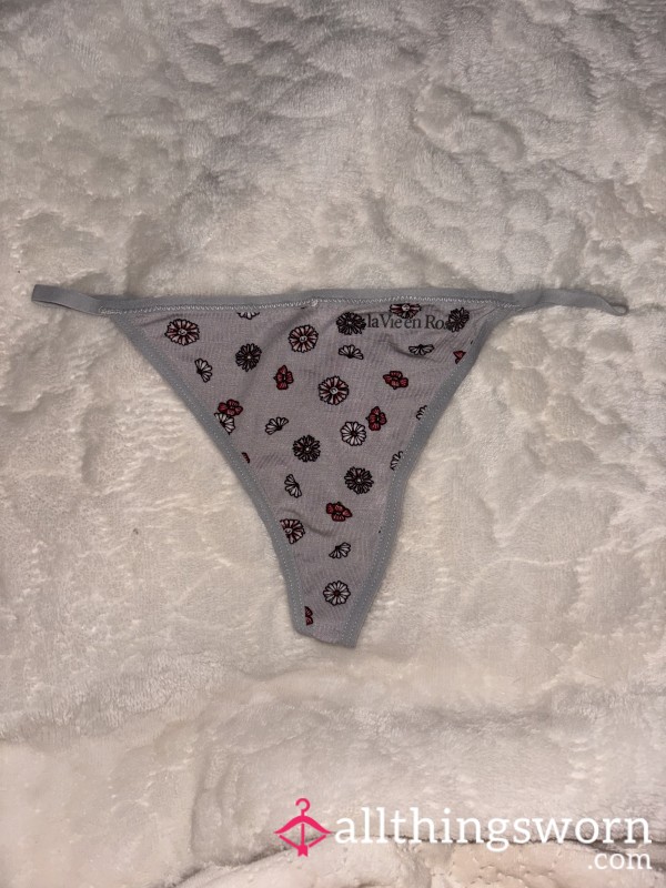 Grey Flor*l G-string