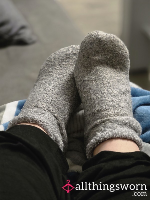 Grey Fluff Socks