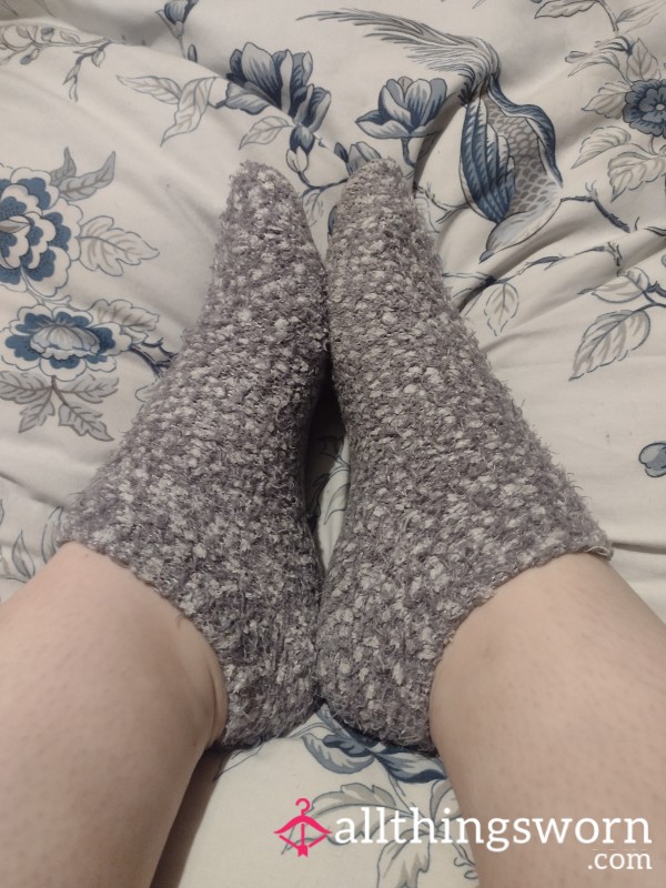 Grey Fluffy Socks