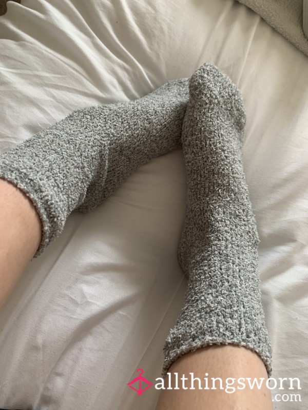 Grey Fluffy Socks 😉