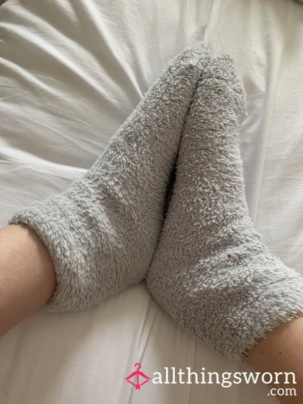 Grey Fluffy Socks