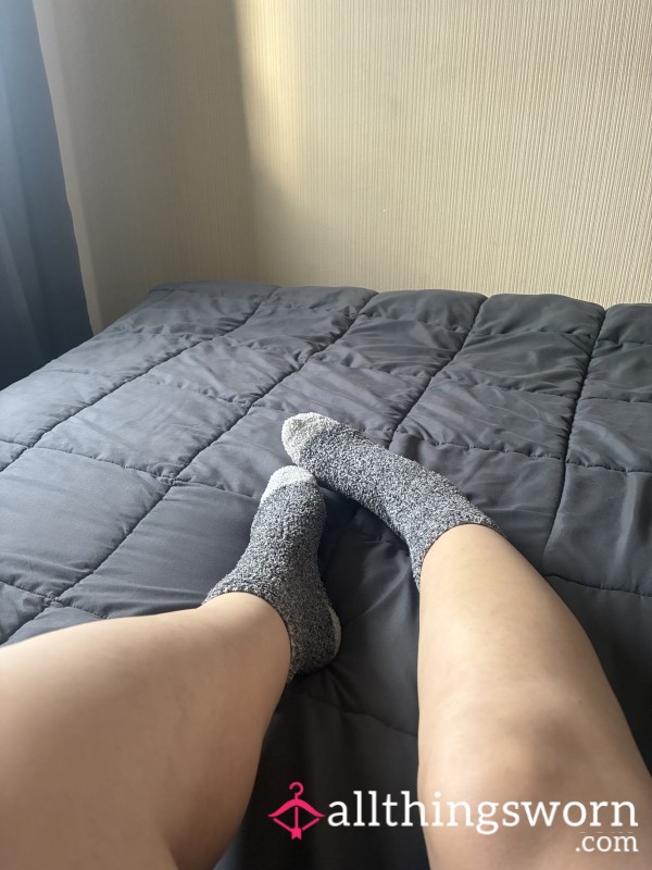 Grey Fluffy Socks