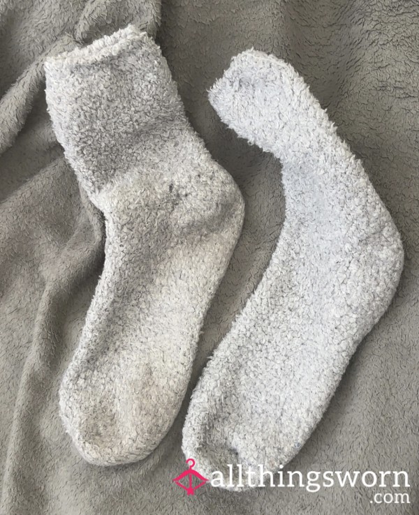 Grey Fluffy Socks