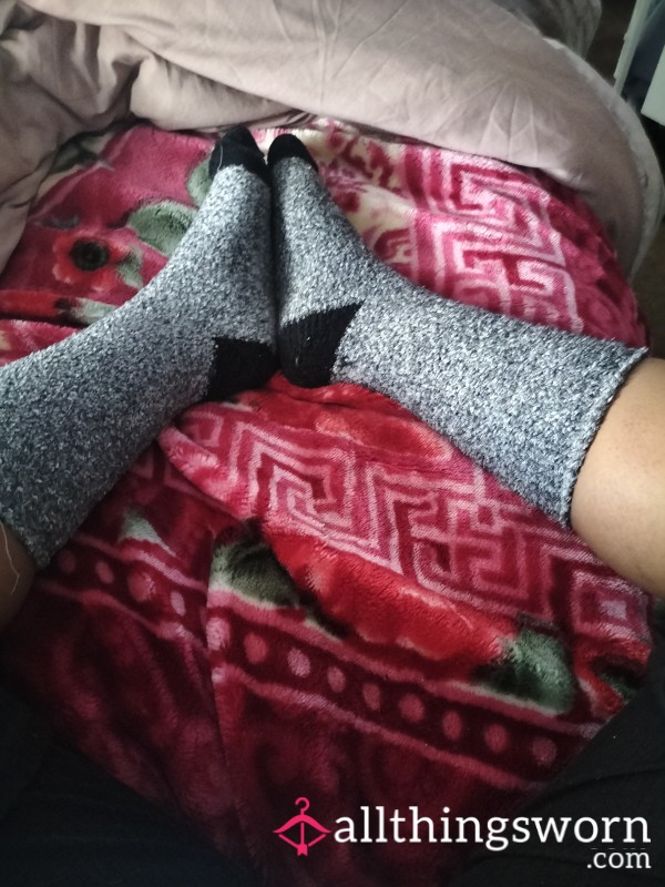 Grey Fluffy Socks