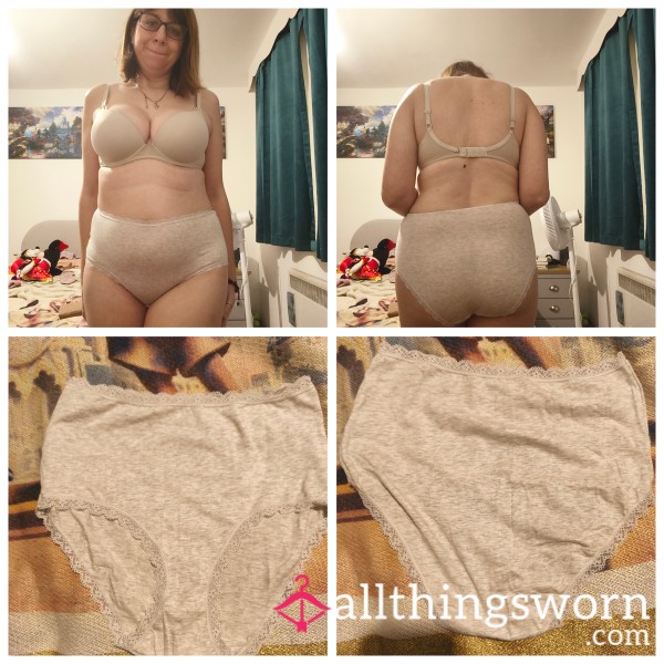 Grey Full Back Knickers