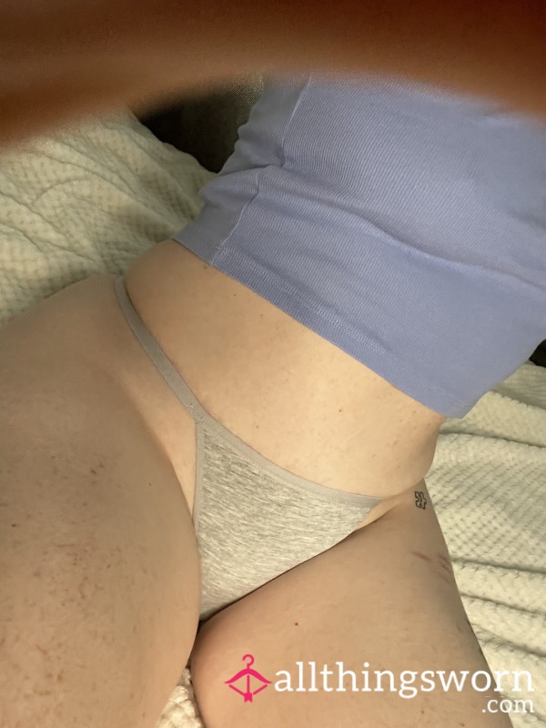Grey G-string 🔥 48 Hours Wear