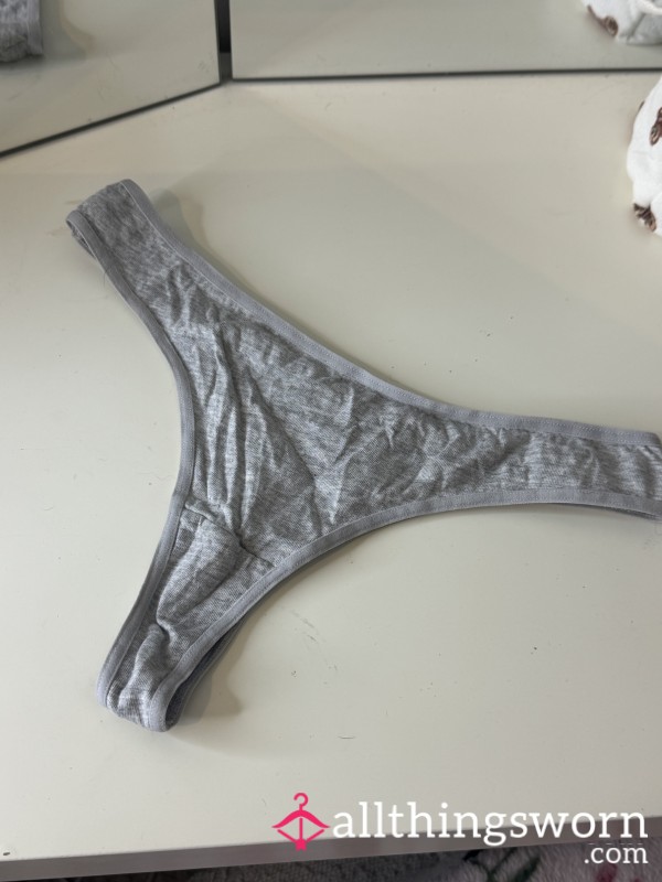 Grey Gym Thong