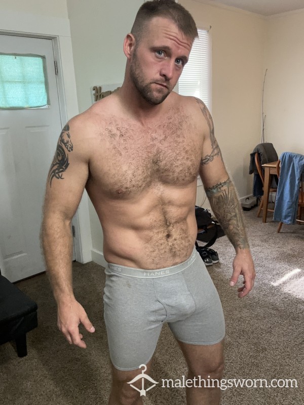 Grey Hanes Boxer Briefs