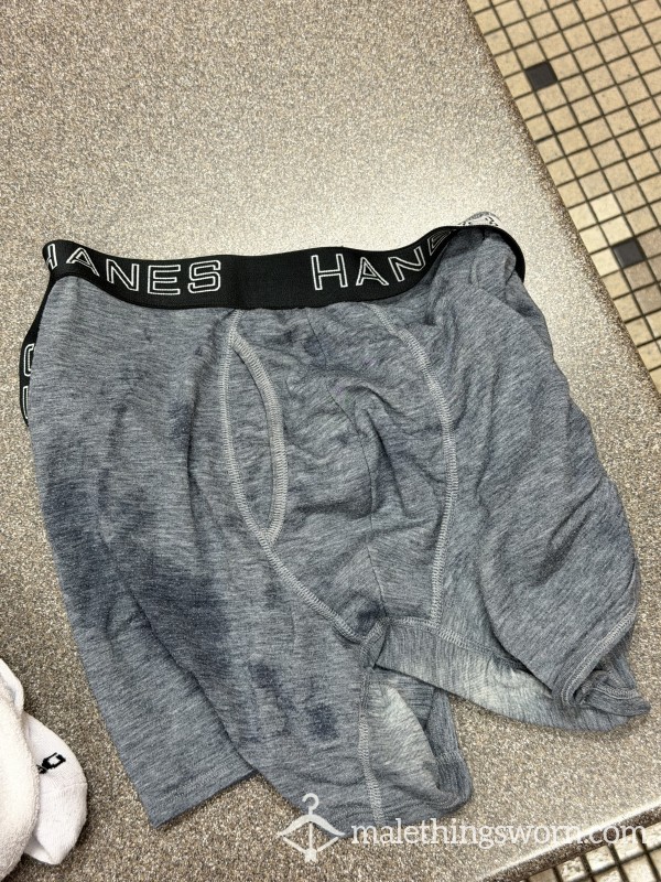 Grey Hanes Boxer Briefs