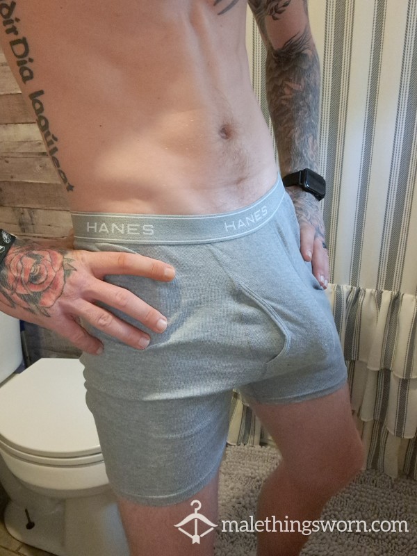 Grey Hanes Briefs