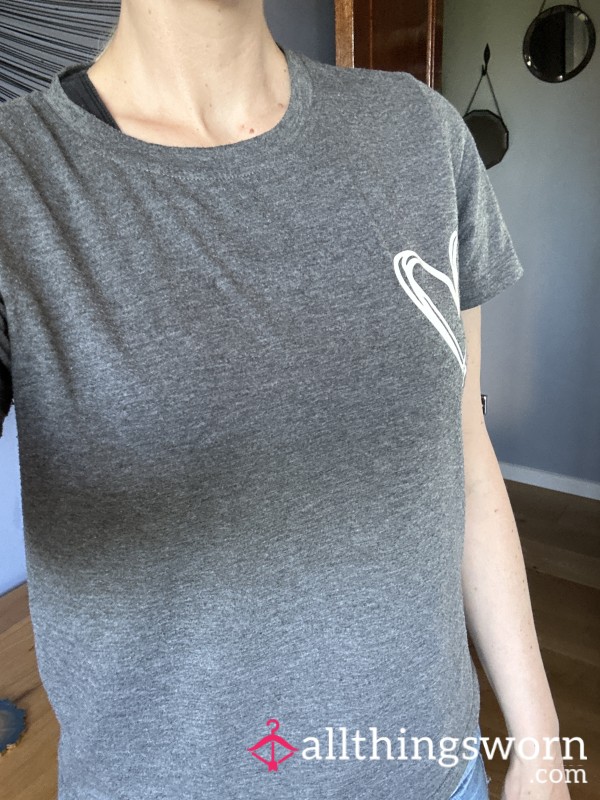 Grey Heart Top