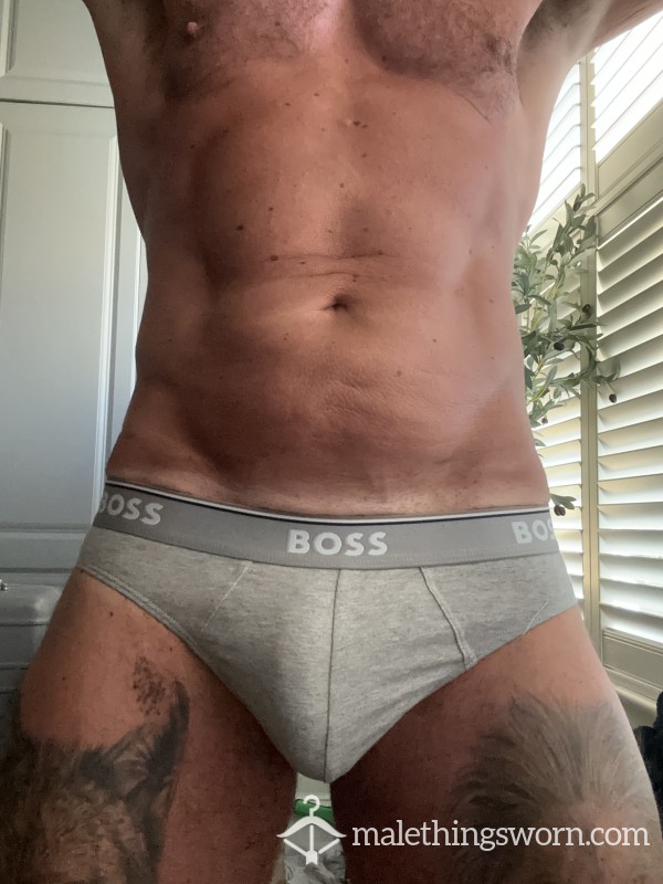 Grey Hugo Boss Briefs