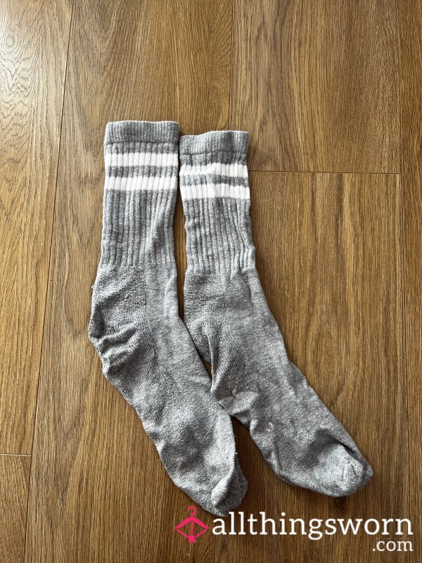 Grey Knee High Socks