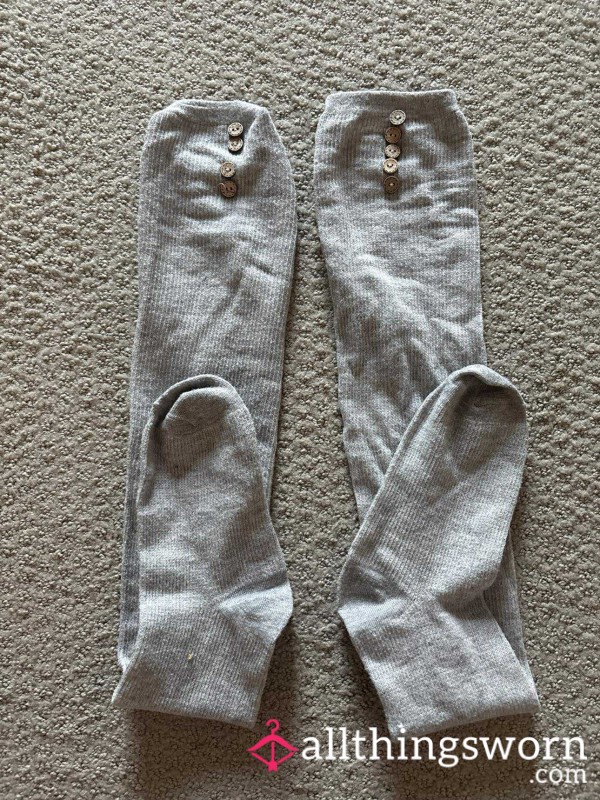 Grey Knee High Socks/stockings