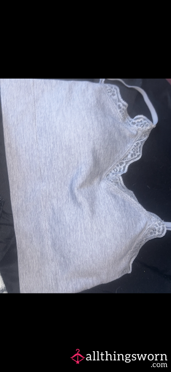 Grey Lace Workout Bra✨Well Worn And Smelly