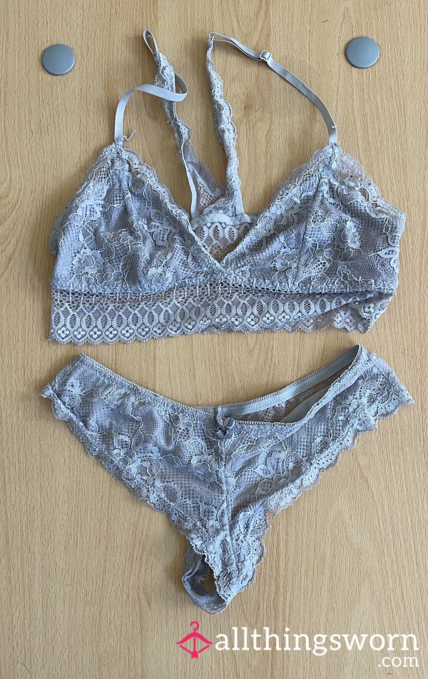Grey Lingerie Set