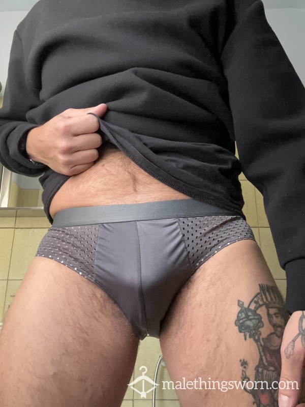 Grey Mesh Briefs