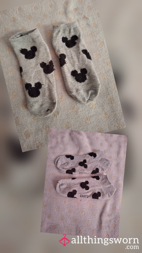 Grey Mickey Mouse Socks