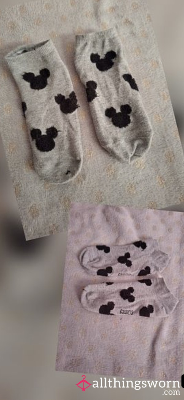 Grey Mickey Mouse Socks