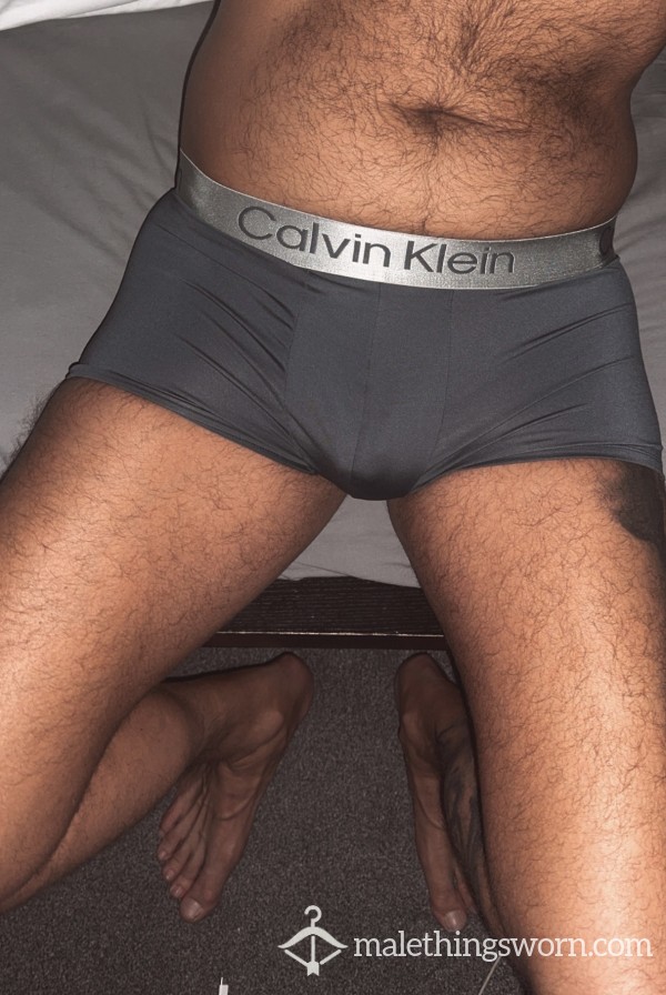 Grey Microfibre Calvin Klein Trunks - Medium