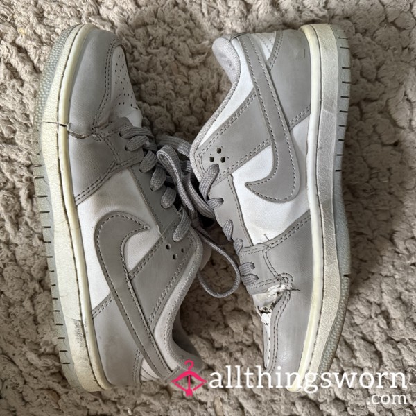 Grey Nike Dunks - Falling Apart … 4 Years Wear, Uk 7