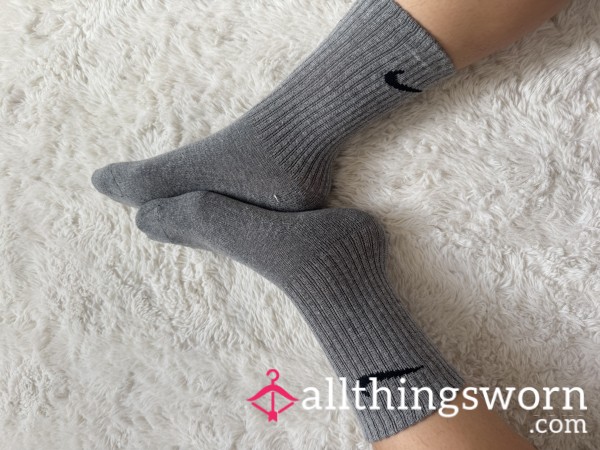 Grey Nike Socks