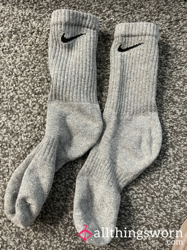 Grey Nike Socks