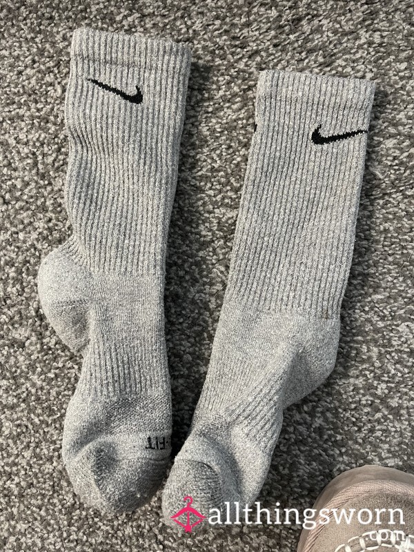 Grey Nike Socks