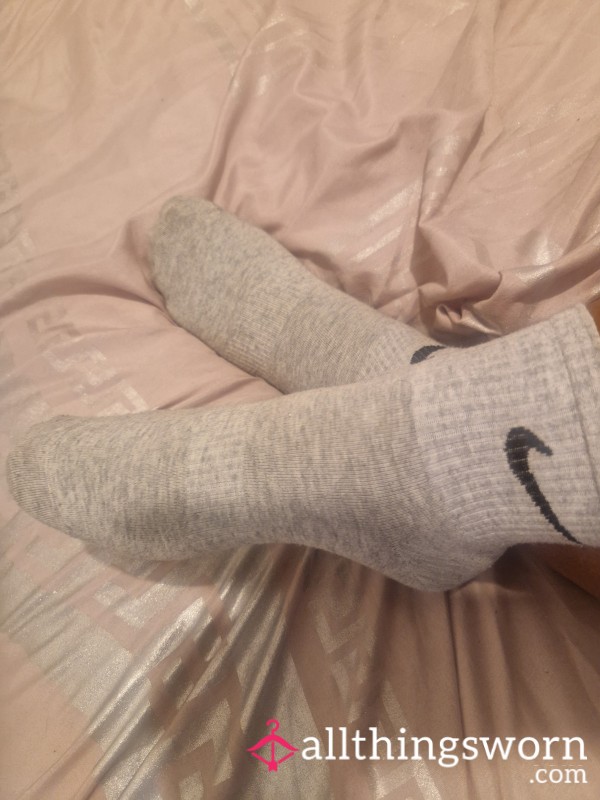 Sweaty Grey Nike Socks