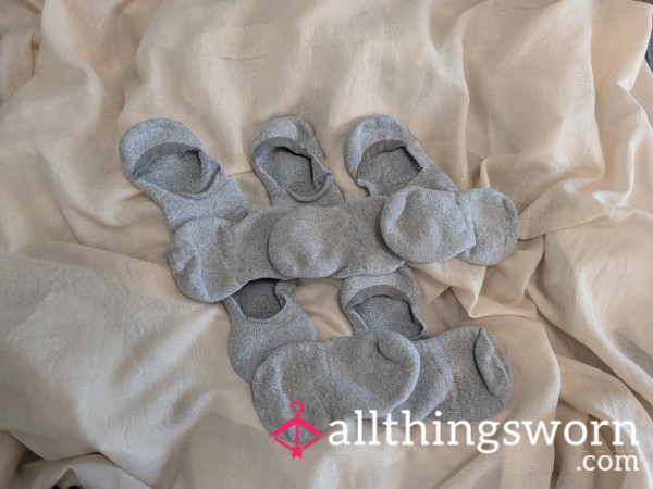 Grey No-Show Socks