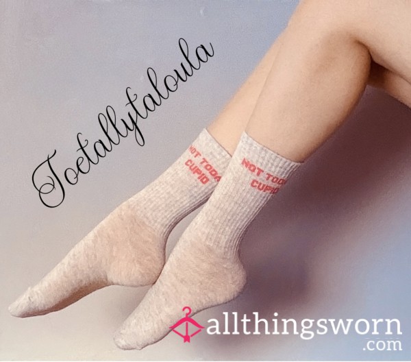 Grey Not Today Cupid Socks 🩶