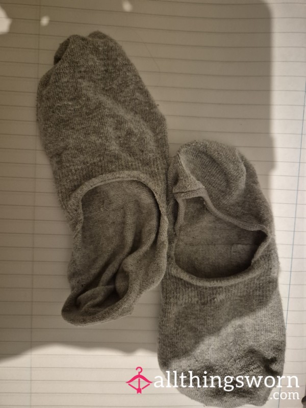 Grey One Day Worn Trainer Socks