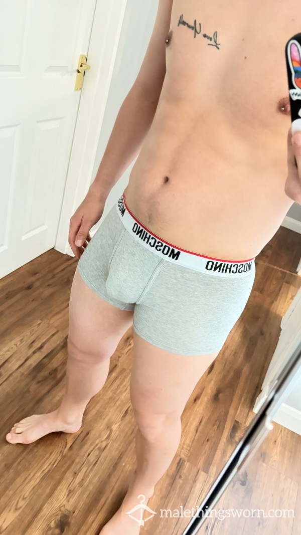 Grey Pair Of Moschino Boxers