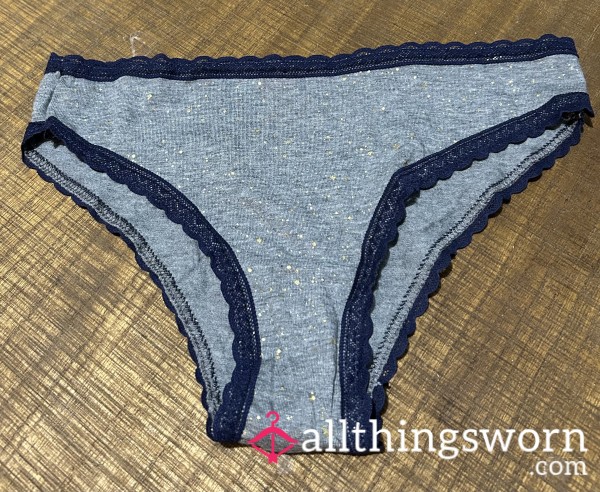 ✨ Grey Panties With Gold Stars✨