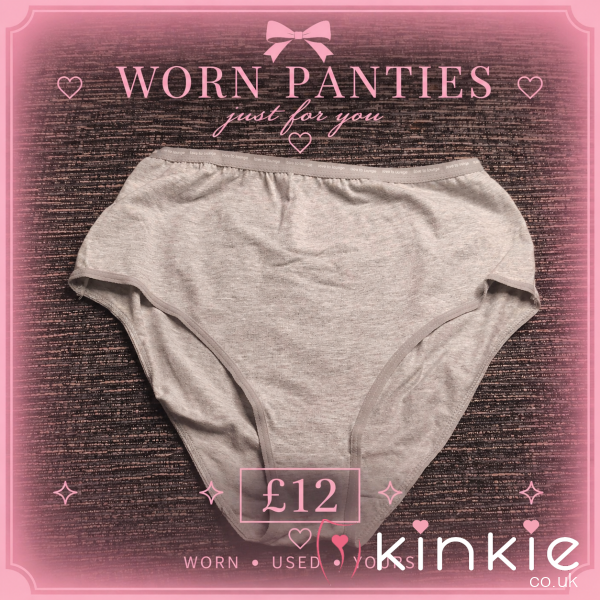 Grey Panties – Worn Just For You 💕