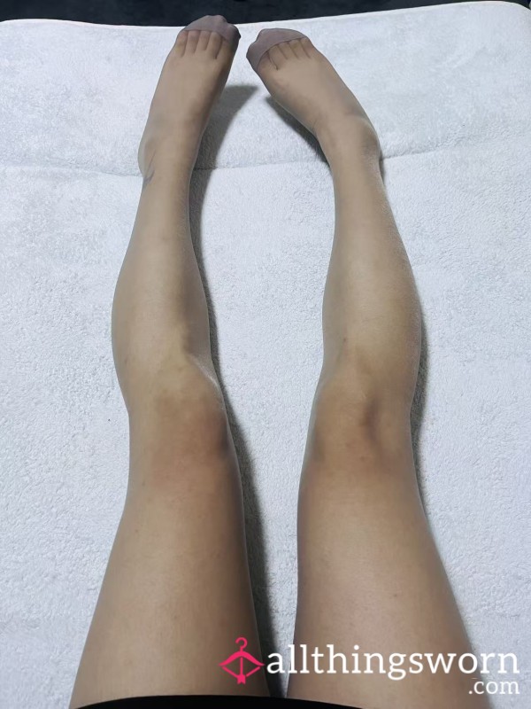 Grey Pantyhose Worn For 4 Days