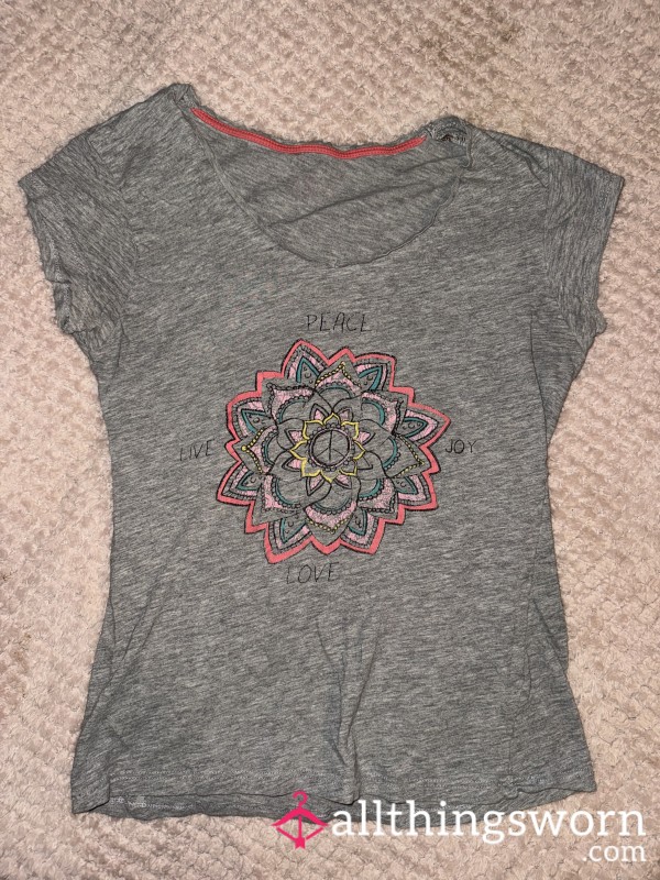 Grey Patterned Hippy Top