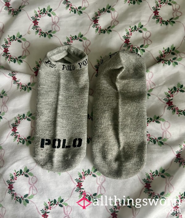 Grey Polo Ankle Socks