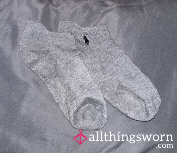 Grey Polo Ankle Socks