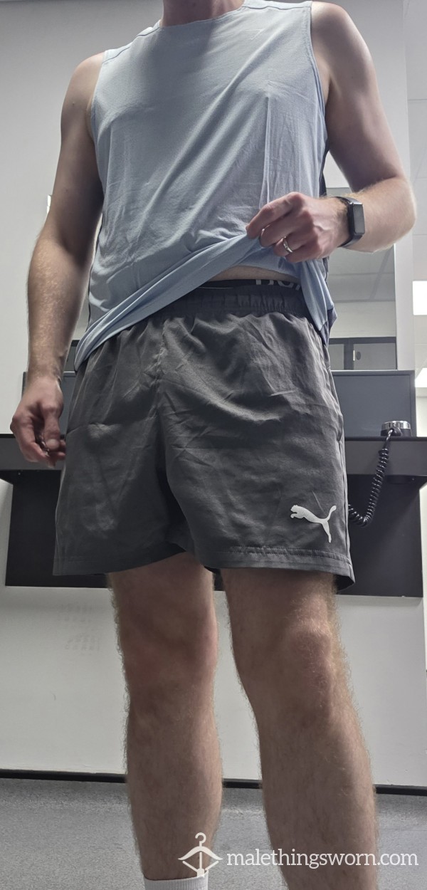 Grey Puma Gym Shirts