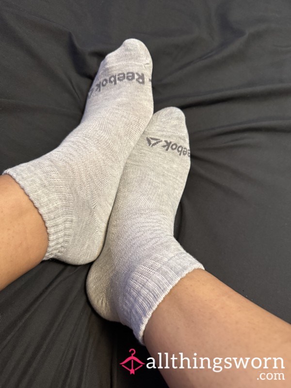 Grey Reebok Ankle Socks