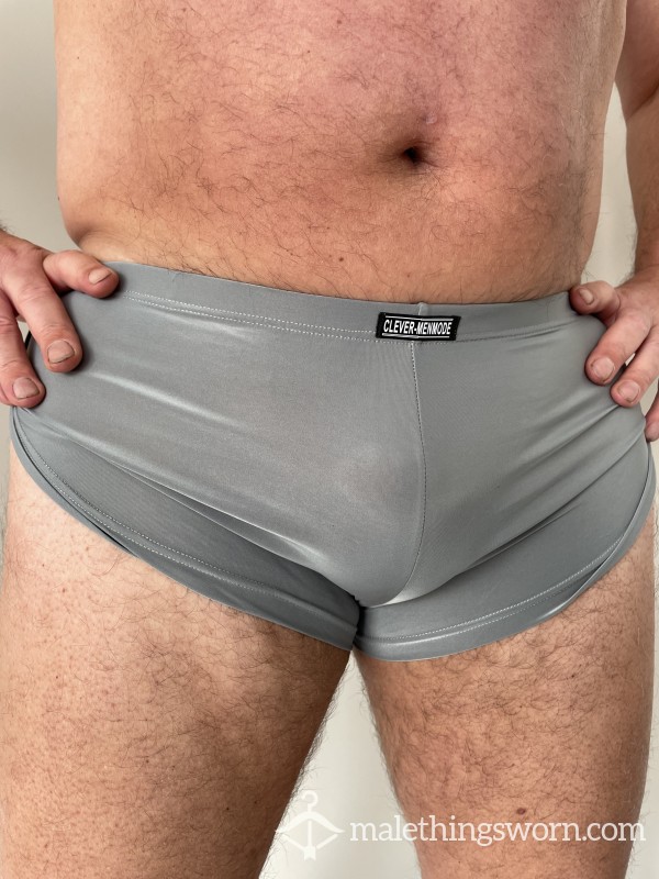 Grey Sheer Shorts.  Ready For You To Help Me Get Dirty 😈