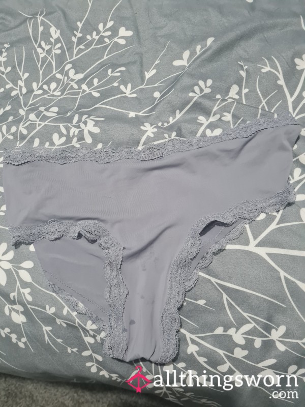 Grey Silky Panties 16 Hours Wear With My Scent 😉