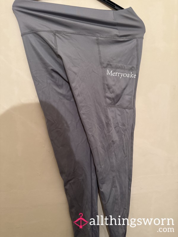 Grey Silver Size 8 Riding Leggings
