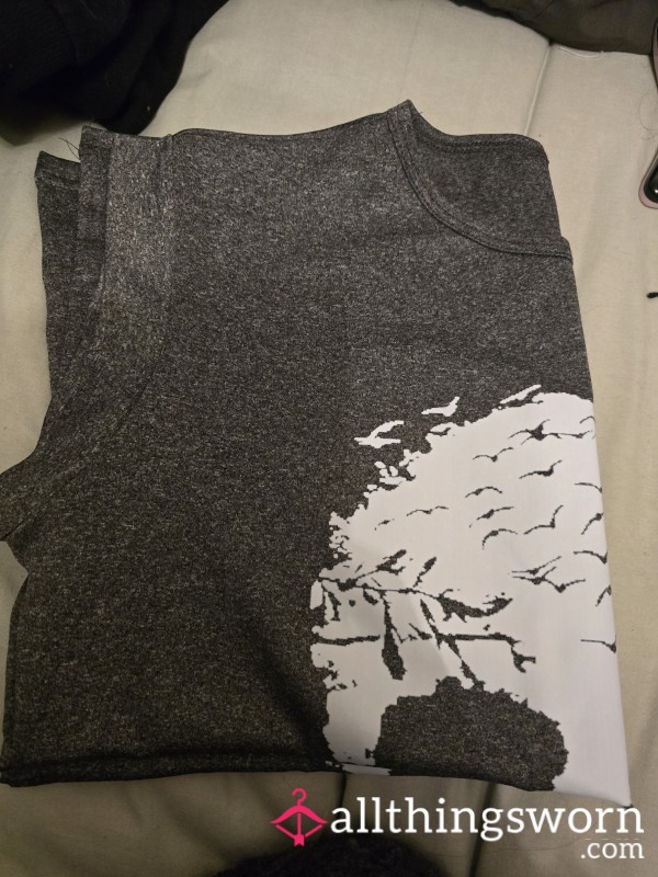 Grey Skull T Shirt-lycra Style