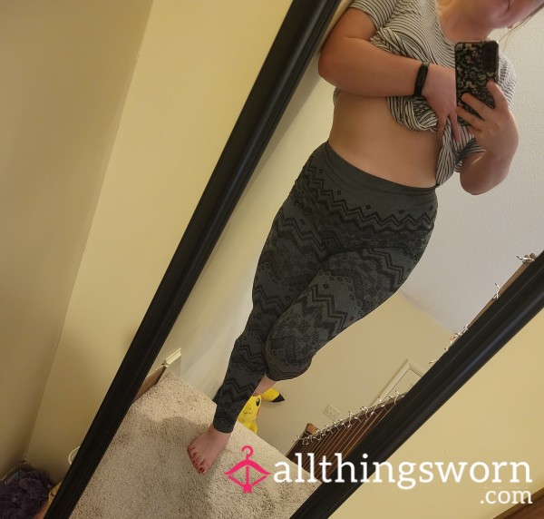 Grey Snowflake Leggings