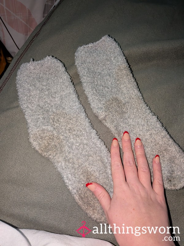 Grey Soft Bed Socks