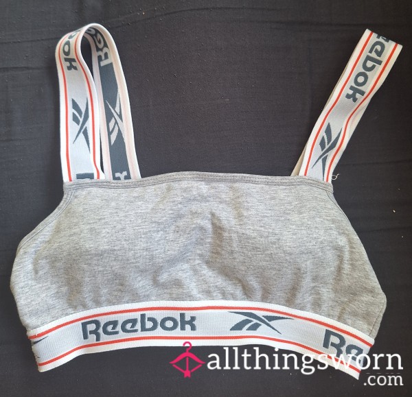 Grey Sweaty Reebok Sports Bra
